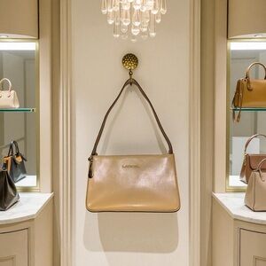 Elegant Tan Shoulder Bag by Lancel